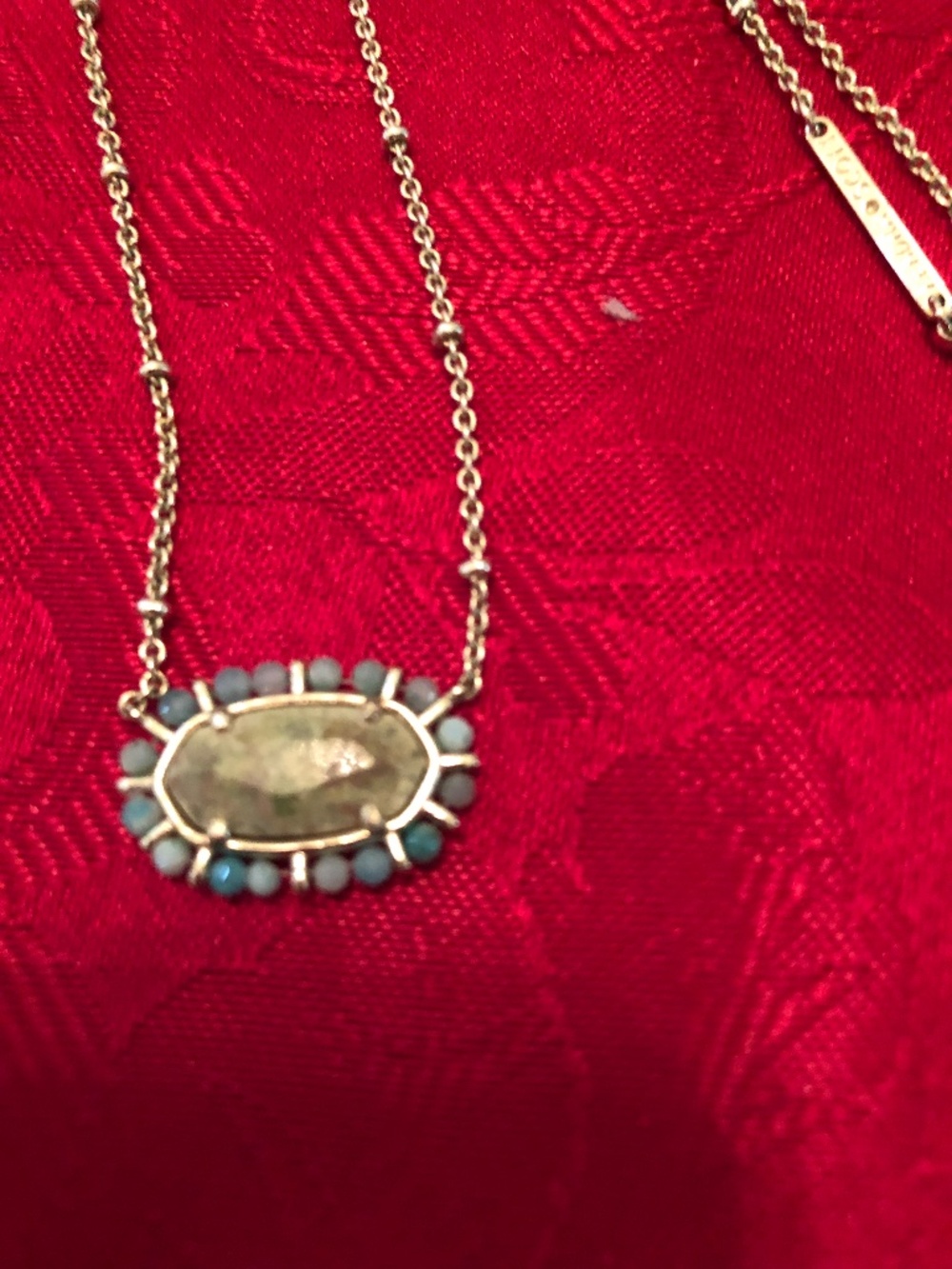 Beautiful Kendra Scott Necklace with Turquoise Pendant
